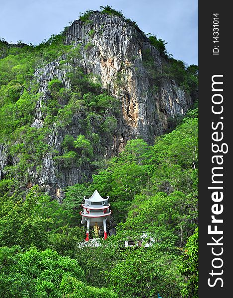 Pavilion Of Buddha On Mountain