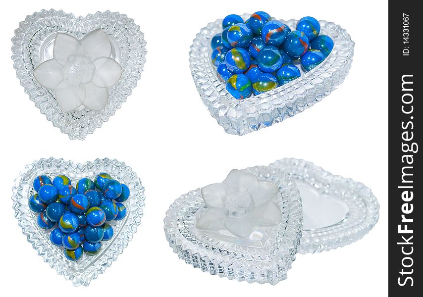 High quality and elegant heart shaped jewelry box captured in different shots