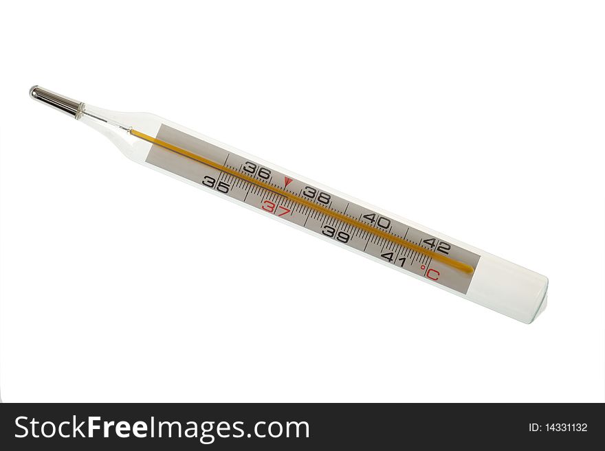 Medical thermometer isolated on the white background