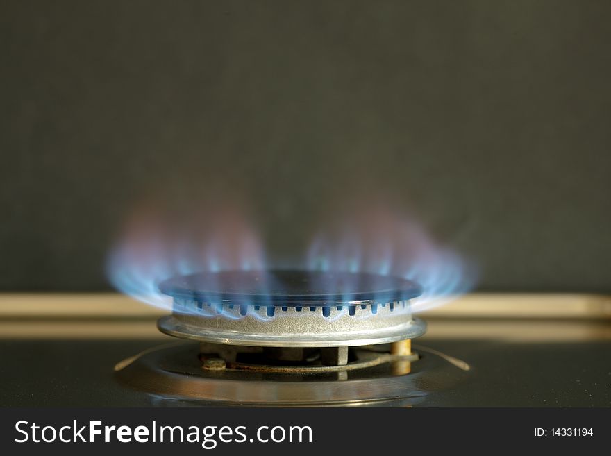 Flames of gas stove