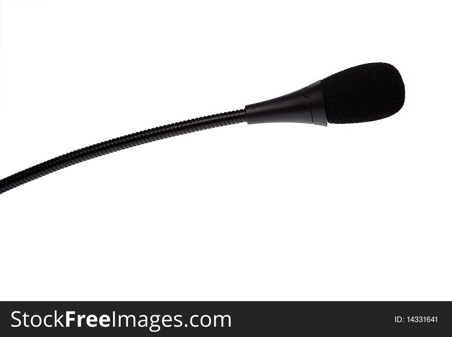 Audio microphone  isolated on white