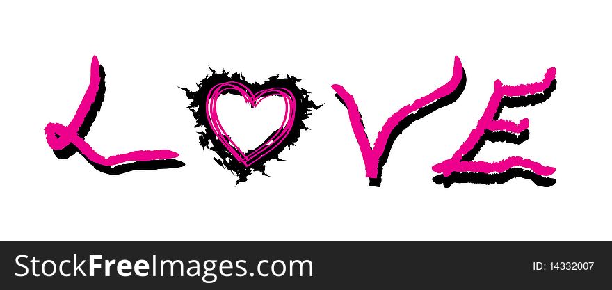 Pink heart symbol of love. Pink heart symbol of love