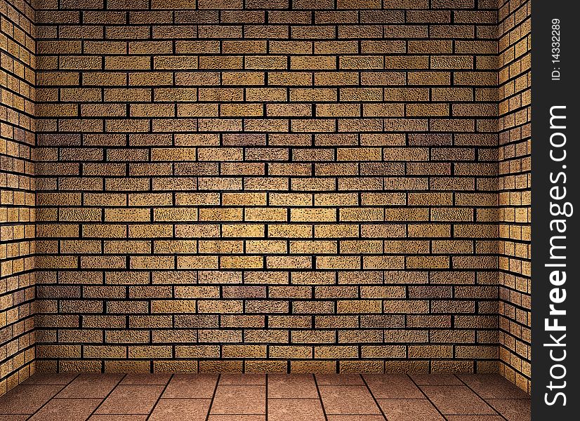 Frontal image of a brick wall