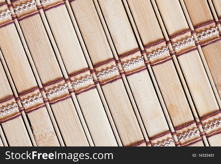 Sectioned bamboo strings and reed diagonal pattern. Sectioned bamboo strings and reed diagonal pattern