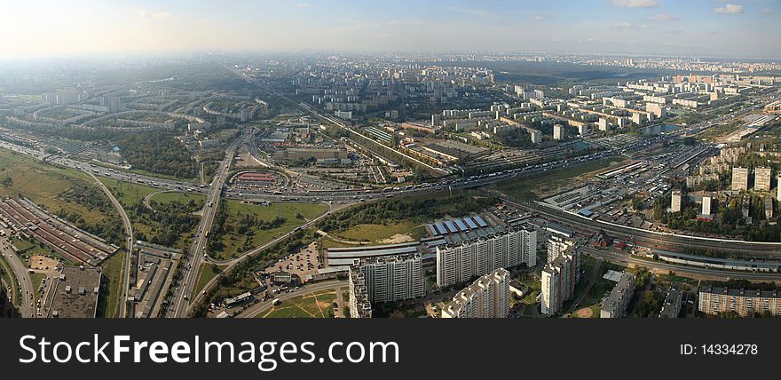 Crossroad on moscow ring road not far from Reutov