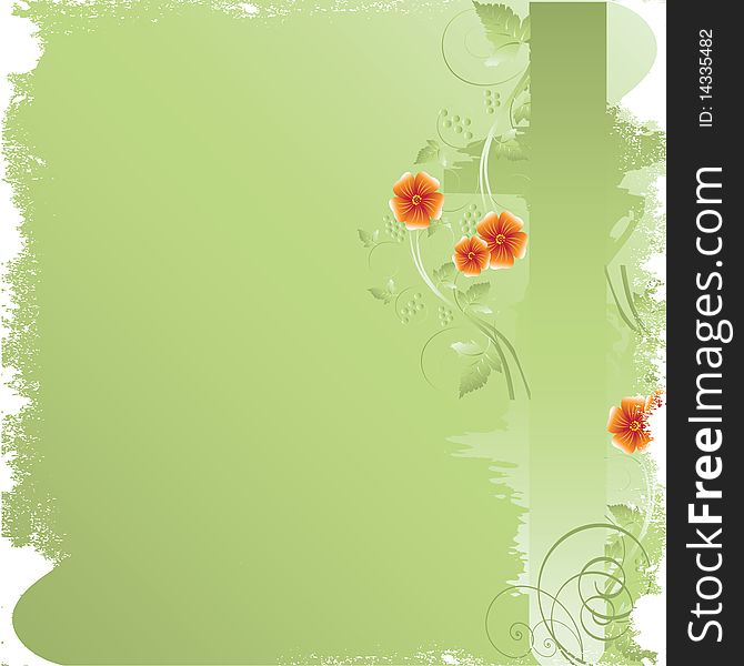 Abstract flower design with place for your text. Abstract flower design with place for your text