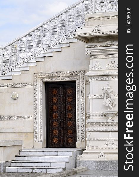 Isolated details of hindu temple located in London, touristic attraction. Isolated details of hindu temple located in London, touristic attraction