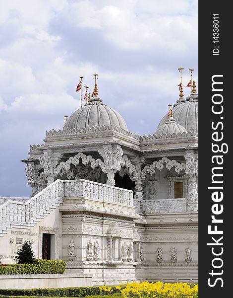 Isolated details of hindu temple located in London, touristic attraction. Isolated details of hindu temple located in London, touristic attraction