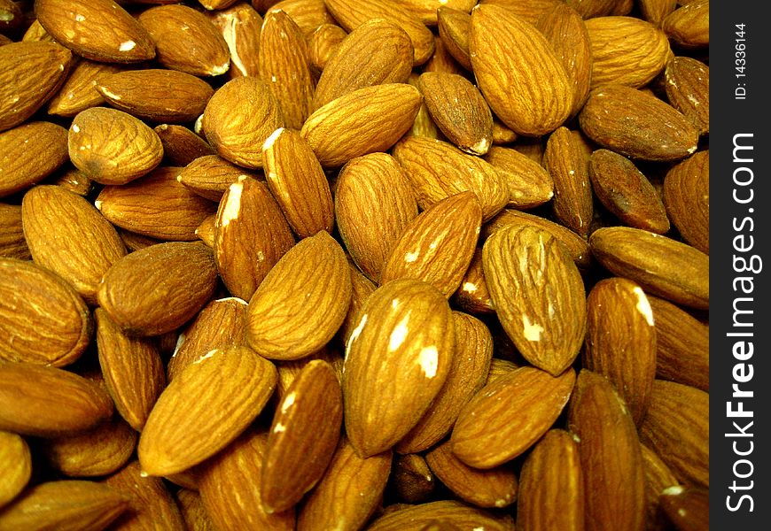 Some almonds on a street market in Spain