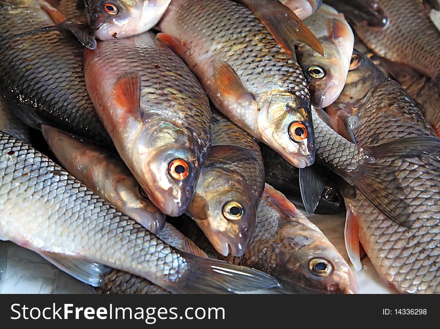 Small fish on rural market