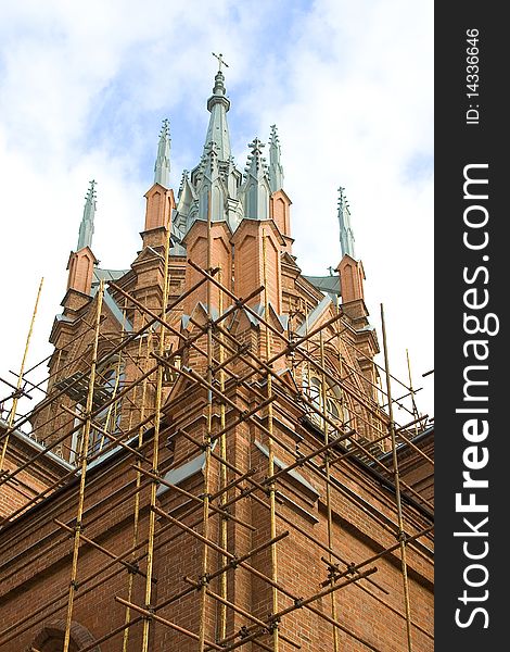 Gothic cathedral in moscow russia