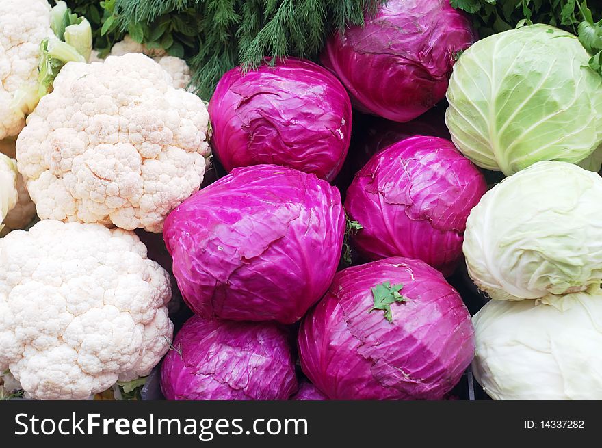 Close up of vegetables on market stand