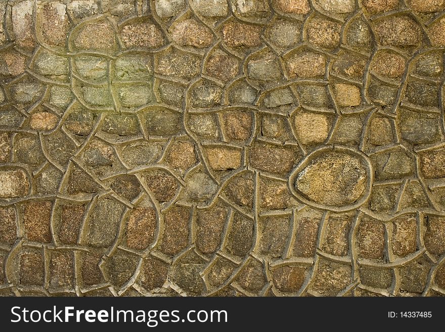 Old cobbled fence texture background architecture detail