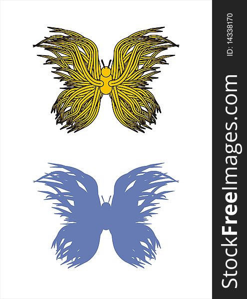 Vector picture of butterfly, made in Corel