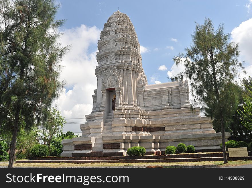 Stupa of Phra Maha That in Ratchaburi. Stupa of Phra Maha That in Ratchaburi