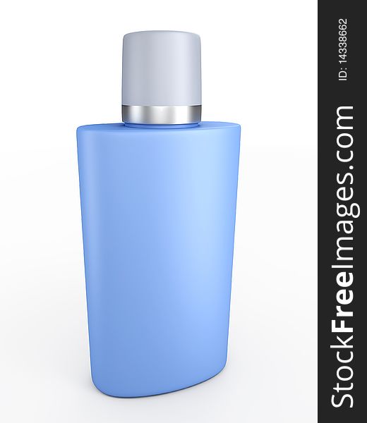 Blue cream tube white background 3d illustration. Blue cream tube white background 3d illustration