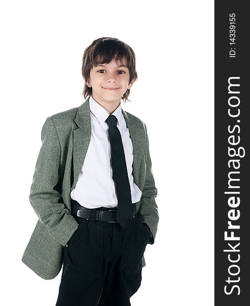 Little Boy In Bussiness Style