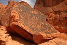 Petroglyphs Of Valley Of Fire Royalty Free Stock Image