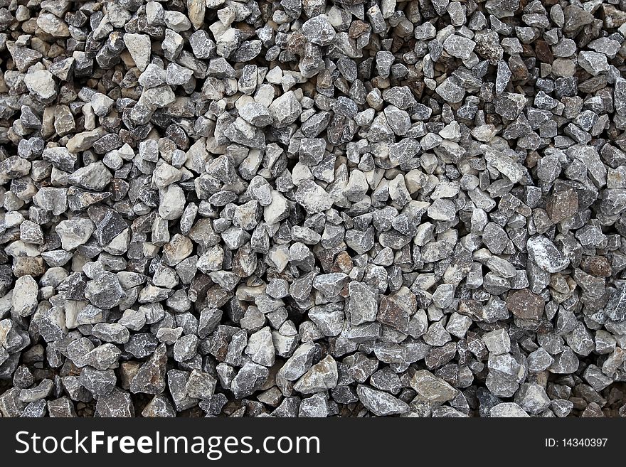 A loose stone ballast background or texture. A loose stone ballast background or texture