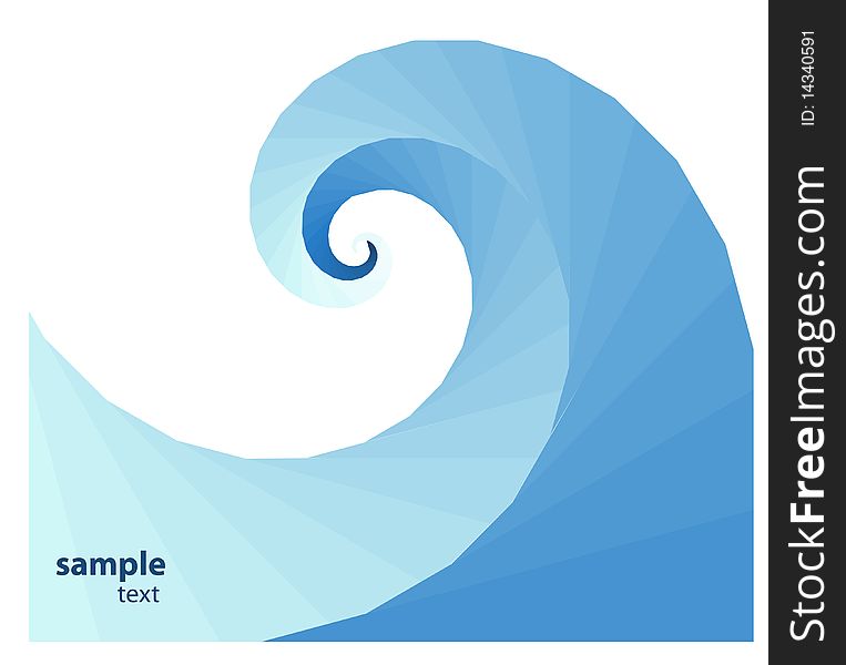 Wave spiral curls, preparation for text or background. Wave spiral curls, preparation for text or background