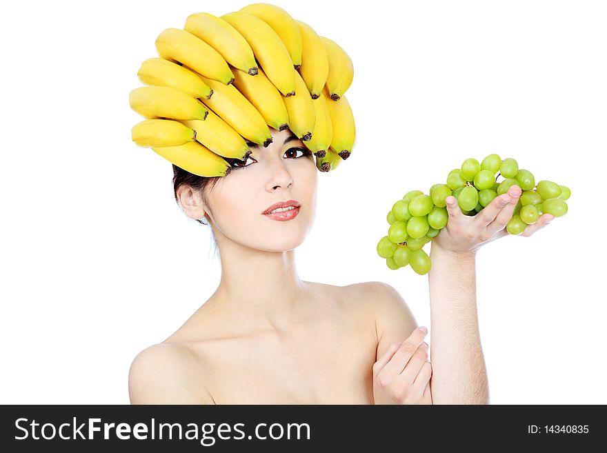 Banana And Grapes