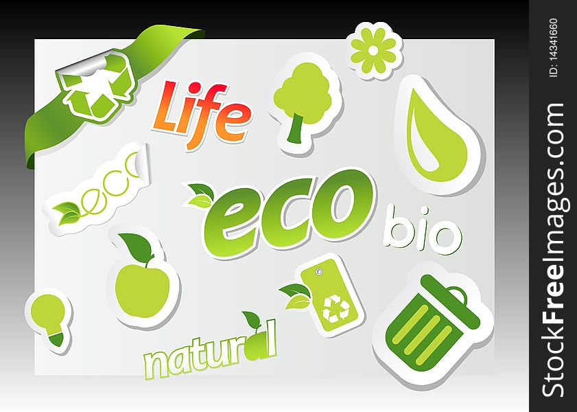 Set of ecology icons.