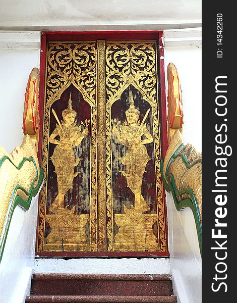 The thai drawing door at doi su thep. The thai drawing door at doi su thep