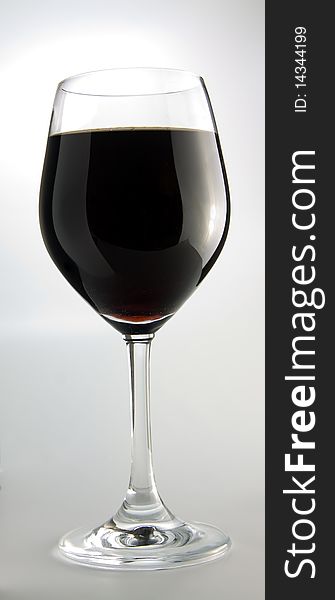 A glass of red wine