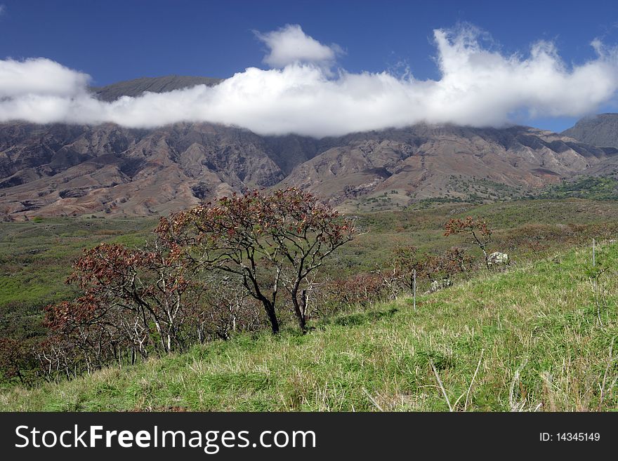 Southern side of Haleakala on the island of Maui, Hawaii. Southern side of Haleakala on the island of Maui, Hawaii