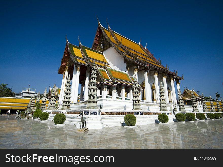 Temple of Wat su tat in Bangkok Thailand. Temple of Wat su tat in Bangkok Thailand
