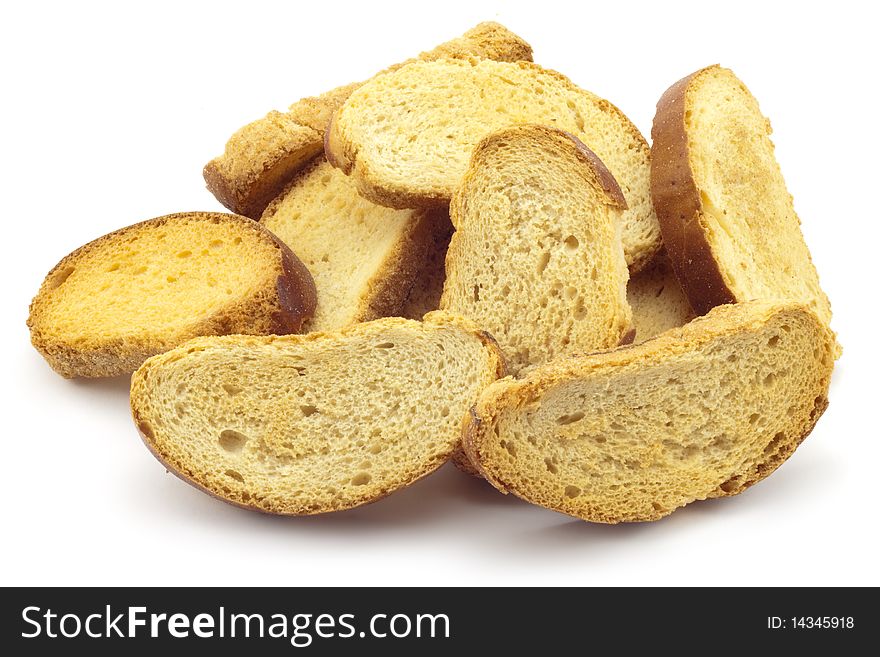 Biscuits on a white background