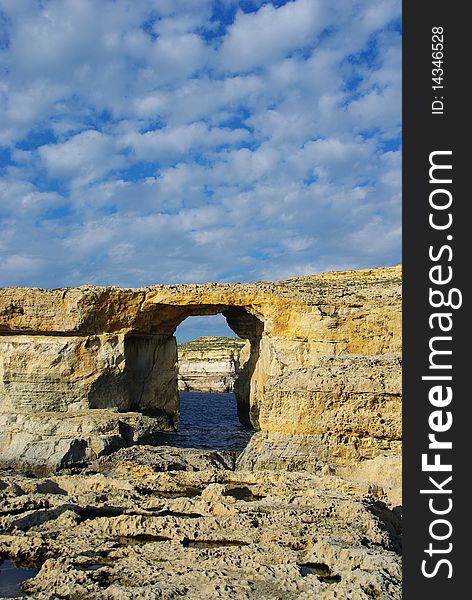 Azure window in the island of Gozo, Malta