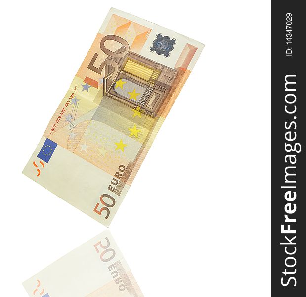 Fifty euro isolated on white background