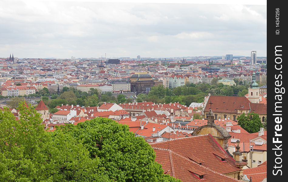 The rooftops of Prague, Czech Republic. The rooftops of Prague, Czech Republic