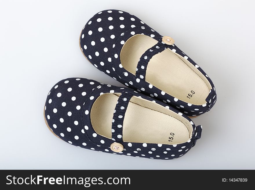 Children's footwear on a white background