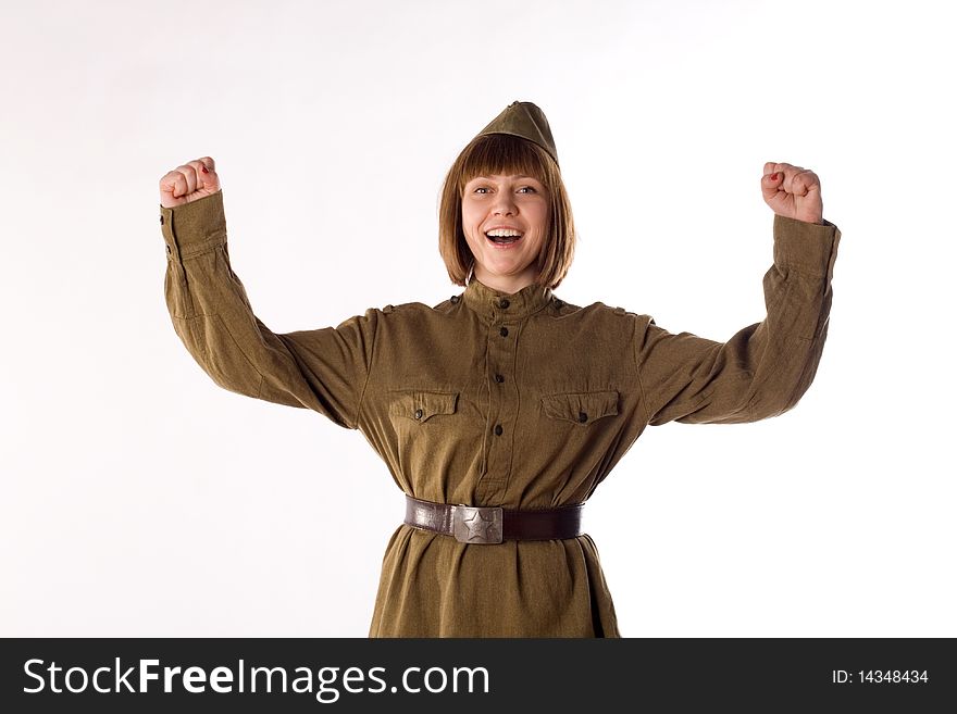 Studio portrait of a soldier. Studio portrait of a soldier