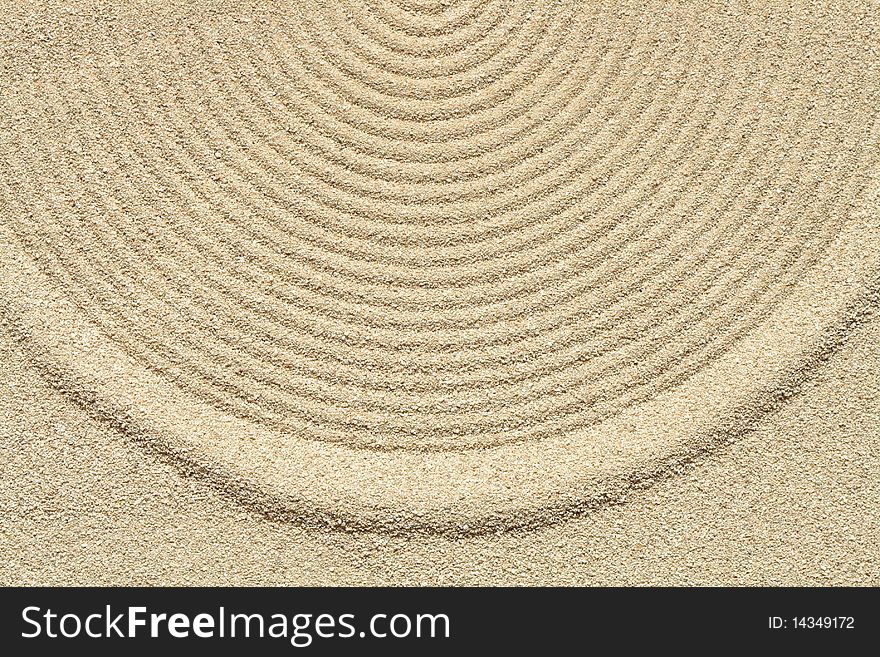 Abstract yellow sand background with drawing rings. Abstract yellow sand background with drawing rings
