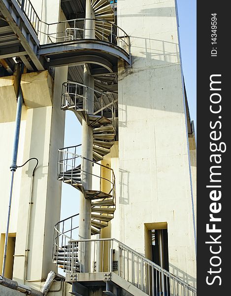 Spiral Stair in a water gate. Spiral Stair in a water gate