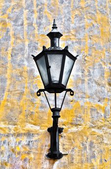 Old Lantern On Old Wall Royalty Free Stock Photo