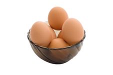Chicken Eggs On Vase Royalty Free Stock Photography