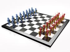 Warriors On The Chess-board Stock Images Warriors On The Chess-board Stock Images