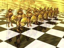Warriors On The Chess-board Stock Photography Warriors On The Chess-board Stock Photography