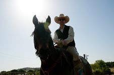Cowboy Riding His Horse Stock Images Cowboy Riding His Horse Stock Images