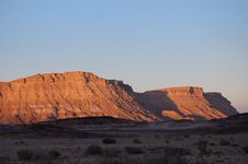 Evening In Negev Desert, Israel. Stock Photos Evening In Negev Desert, Israel. Stock Photos