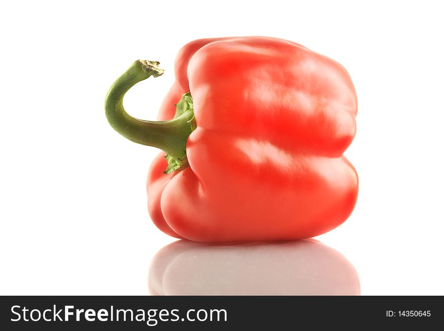 Closeup isolated bell pepper paprika