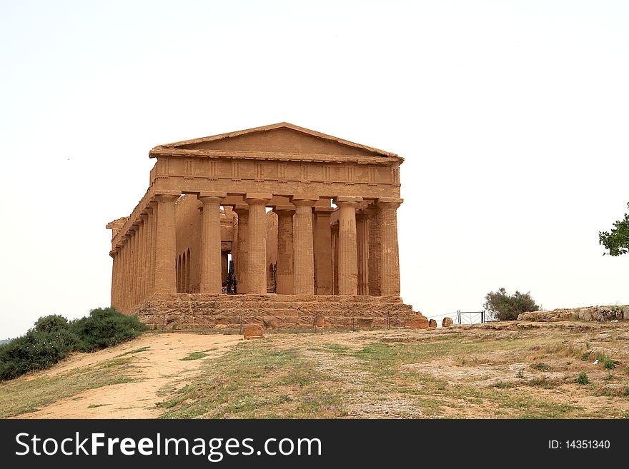 The ancient Temple of Concord Agrigento Sicily Italy