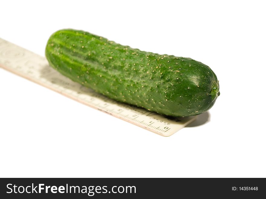 Cucumber scale isolated on white