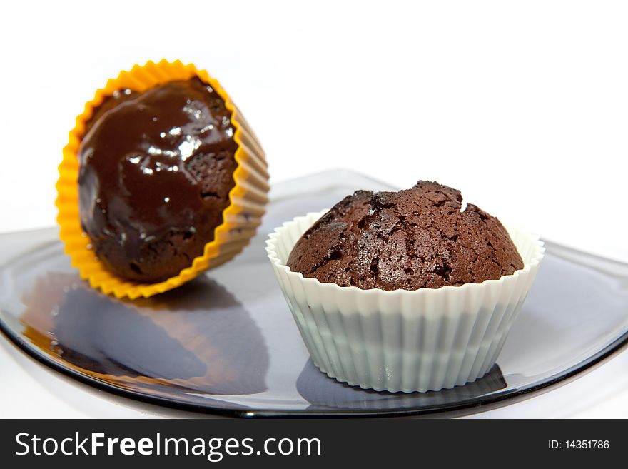 Chocolate Muffins on a plate