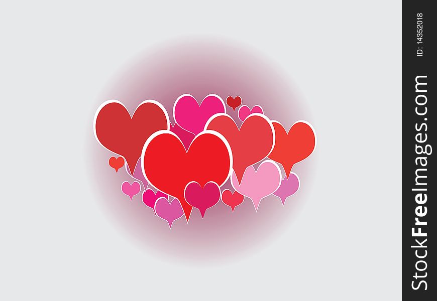 Abstract hearts symbol of love