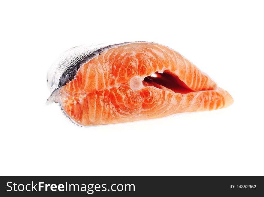 One piece of  salmon  isolated